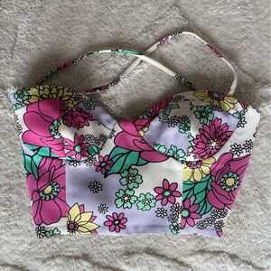 Zara Multicolor Floral Corset Top